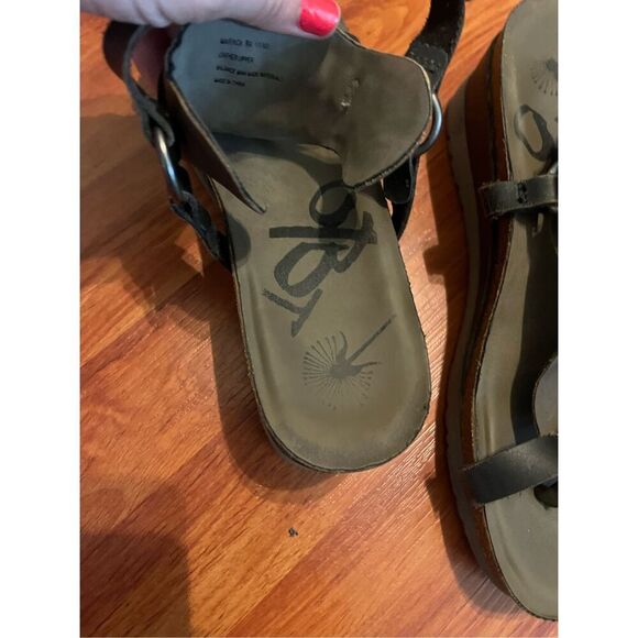 OTBT Maverick Platform Leather T strap Thong Slingback size 9. - Picture 3 of 15